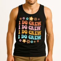 I Do Crew Bride & Bridesmaid Groovy Bachelorette Matching Tank Top