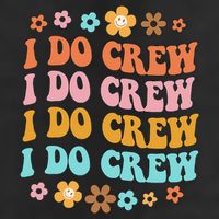 I Do Crew Bride & Bridesmaid Groovy Bachelorette Matching Golf Towel