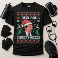 I Declare Christmas, The Office Christmas Sweater Cooling Performance Crew T-Shirt