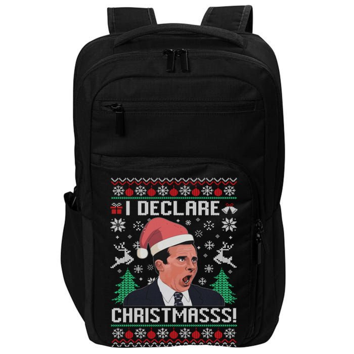 I Declare Christmas, The Office Christmas Sweater Impact Tech Backpack