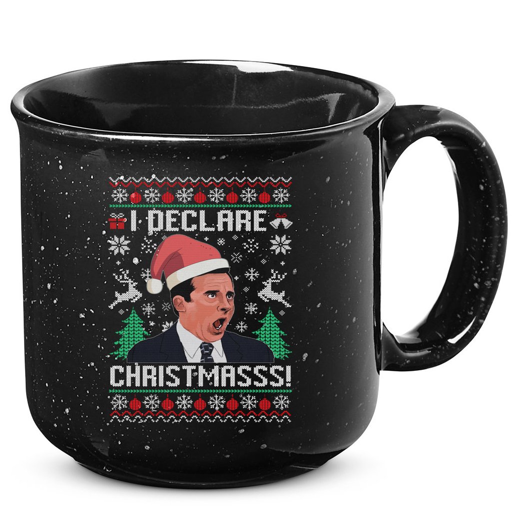 I Declare Christmas, The Office Christmas Sweater 15oz Campfire Ceramic Mug