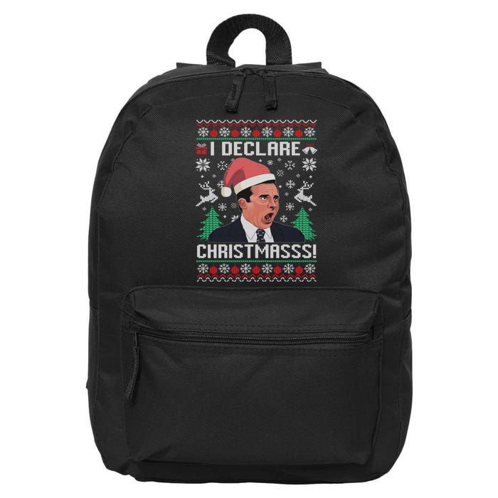 I Declare Christmas, The Office Christmas Sweater 16 in Basic Backpack