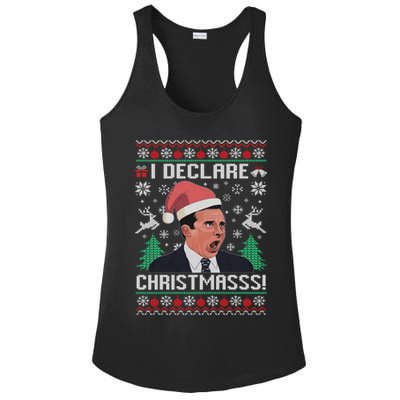 I Declare Christmas, The Office Christmas Sweater Ladies PosiCharge Competitor Racerback Tank