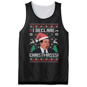 I Declare Christmas, The Office Christmas Sweater Mesh Reversible Basketball Jersey Tank