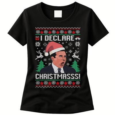 I Declare Christmas, The Office Christmas Sweater Womens T-Shirt