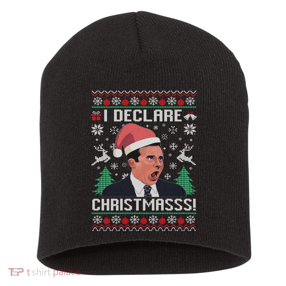 I Declare Christmas, The Office Christmas Sweater Short Acrylic Beanie