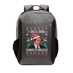 I Declare Christmas, The Office Christmas Sweater Vector Backpack