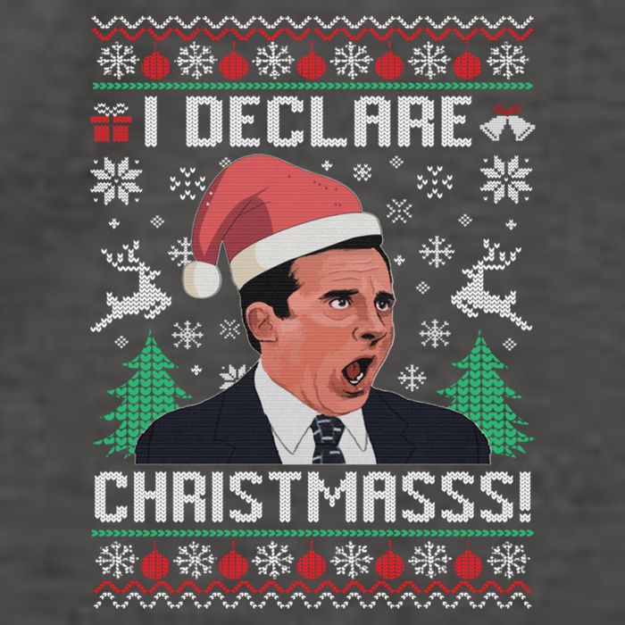 I Declare Christmas, The Office Christmas Sweater Vector Backpack