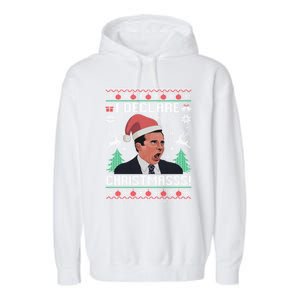 I Declare Christmas, The Office Christmas Sweater Garment-Dyed Fleece Hoodie