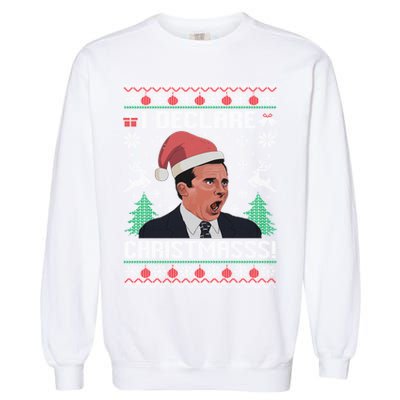 I Declare Christmas, The Office Christmas Sweater Garment-Dyed Sweatshirt
