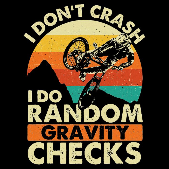 I Don't Crash I Do Random Gravity Checks Mountain Biking 16 in Basic Backpack