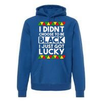 I Didnt Choose To Be Black I Just Got Lucky Love Black Pride Cool Gift Premium Hoodie