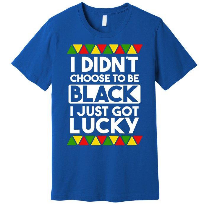 I Didnt Choose To Be Black I Just Got Lucky Love Black Pride Cool Gift Premium T-Shirt