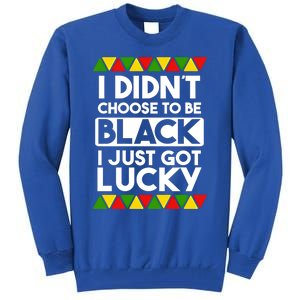 I Didnt Choose To Be Black I Just Got Lucky Love Black Pride Cool Gift Tall Sweatshirt