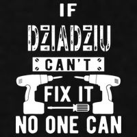 If Dziadziu Can't Fix It No One Can Poland Polish Grandpa Ladies PosiCharge Tri-Blend Wicking Tank