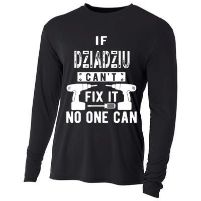 If Dziadziu Can't Fix It No One Can Poland Polish Grandpa Cooling Performance Long Sleeve Crew