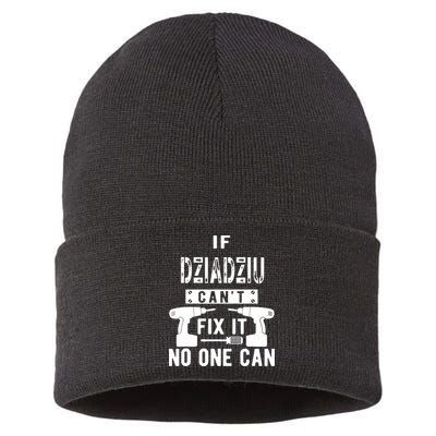 If Dziadziu Can't Fix It No One Can Poland Polish Grandpa Sustainable Knit Beanie