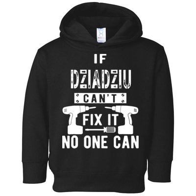 If Dziadziu Can't Fix It No One Can Poland Polish Grandpa Toddler Hoodie
