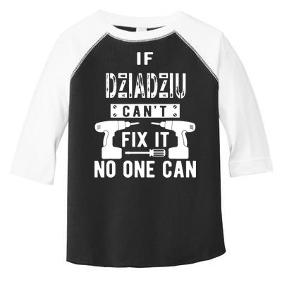 If Dziadziu Can't Fix It No One Can Poland Polish Grandpa Toddler Fine Jersey T-Shirt