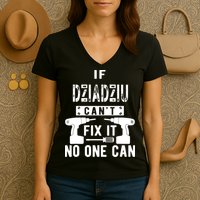 If Dziadziu Can't Fix It No One Can Poland Polish Grandpa Women's V-Neck T-Shirt