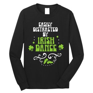 Irish Dancer Ceili Reel Dance Feis Irish Step Dance Shoes Long Sleeve Shirt