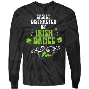 Irish Dancer Ceili Reel Dance Feis Irish Step Dance Shoes Tie-Dye Long Sleeve Shirt