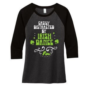 Irish Dancer Ceili Reel Dance Feis Irish Step Dance Shoes Women's Tri-Blend 3/4-Sleeve Raglan Shirt