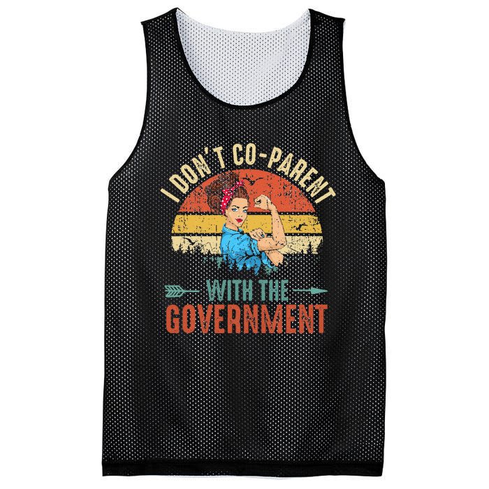 I Don't Coparent With The Government Retro Vintage Mesh Reversible Basketball Jersey Tank