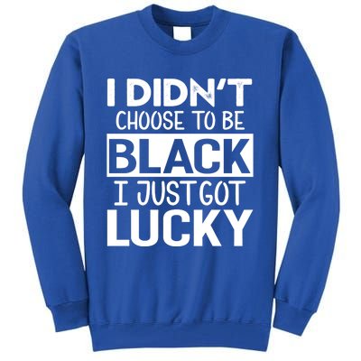 I Didn't Choose To Be Black History Month Gift Great Gift Tall Sweatshirt