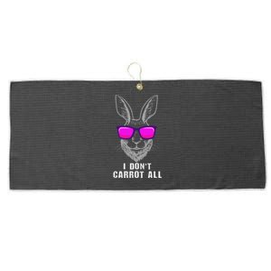 I DonT Carrot All Rabbit Pun Bunny Lover Pet Bunnies Owner Large Microfiber Waffle Golf Towel