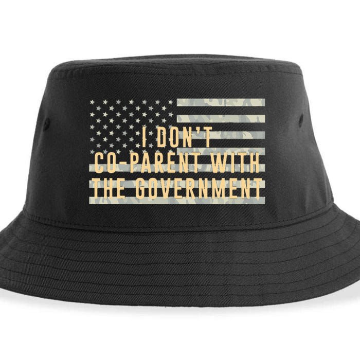 I Don’t Coparent With The Government American Flag Sustainable Bucket Hat