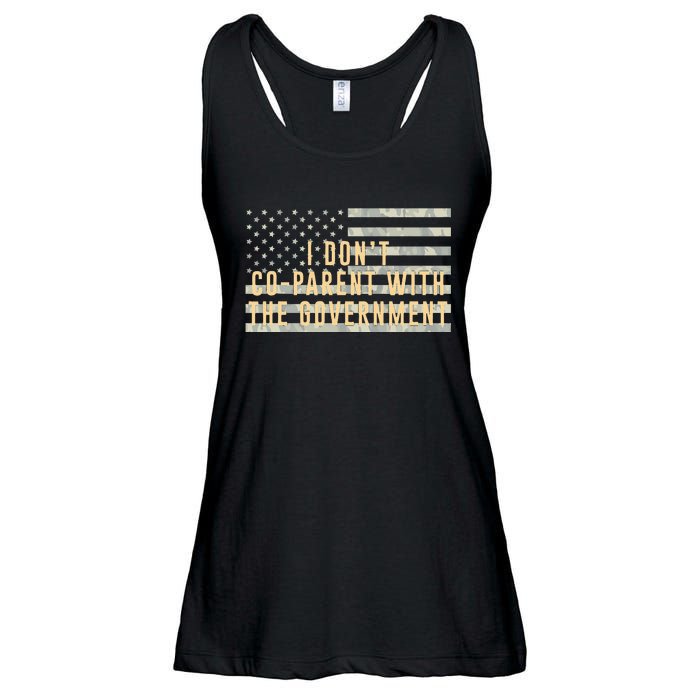 I Don’t Coparent With The Government American Flag Ladies Essential Flowy Tank