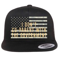 I Don’t Coparent With The Government American Flag Flat Bill Trucker Hat