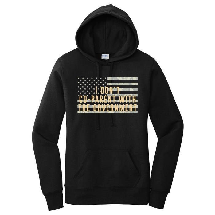 I Don’t Coparent With The Government American Flag Women's Pullover Hoodie