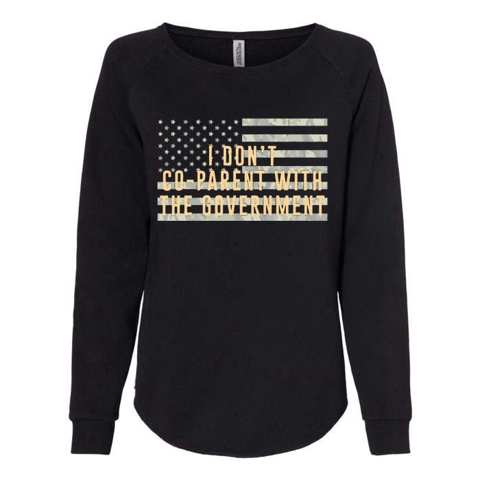 I Don’t Coparent With The Government American Flag Womens California Wash Sweatshirt