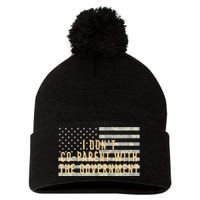 I Don’t Coparent With The Government American Flag Pom Pom 12in Knit Beanie