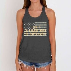 I Don’t Coparent With The Government American Flag Women's Knotted Racerback Tank