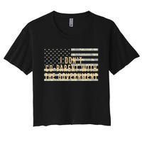 I Don’t Coparent With The Government American Flag Women's Crop Top Tee