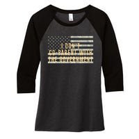 I Don’t Coparent With The Government American Flag Women's Tri-Blend 3/4-Sleeve Raglan Shirt