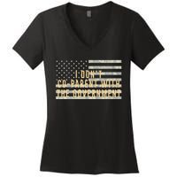 I Don’t Coparent With The Government American Flag Women's V-Neck T-Shirt