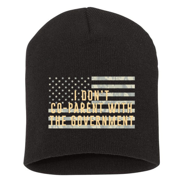 I Don’t Coparent With The Government American Flag Short Acrylic Beanie