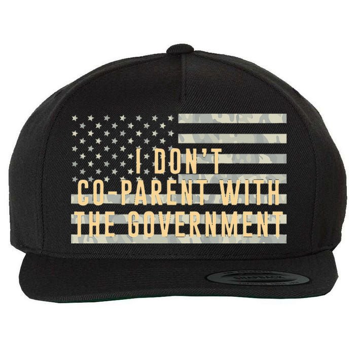 I Don’t Coparent With The Government American Flag Wool Snapback Cap