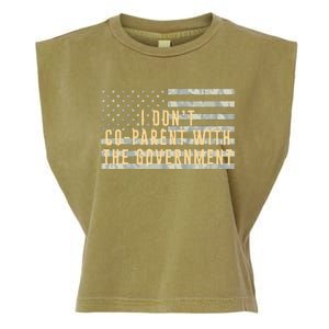 I Don’t Coparent With The Government American Flag Garment-Dyed Women's Muscle Tee