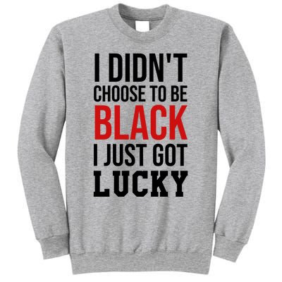 I Didn't Choose To Be Black I Just Got Lucky Gift Funny Gift Sweatshirt