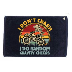 I Don't Crash I Do Random Gravity Checks Dirt Bike Grommeted Golf Towel