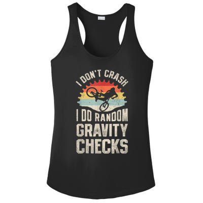 I Dont Crash I Do Random Gravity Checks Mountain Biking Ladies PosiCharge Competitor Racerback Tank