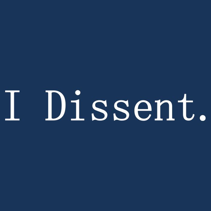 I Dissent Classic Women's Rights Pro Choice Pro Roe Feminist Womens Tank Top