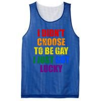 I Didn't Choose To Be Gay I Just Got Lucky Gift Mesh Reversible Basketball Jersey Tank