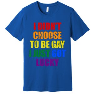 I Didn't Choose To Be Gay I Just Got Lucky Gift Premium T-Shirt