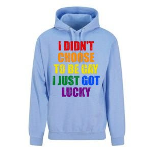 I Didn't Choose To Be Gay I Just Got Lucky Gift Unisex Surf Hoodie